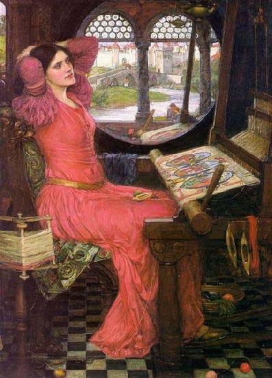 John William Waterhouse I am half sick of shadows, oil painting picture